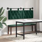 vidaXL Tête de lit suspendue Vert foncé Velours