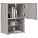 vidaXL Meuble TV avec lumières LED sonoma gris 40 5x30x60 cm