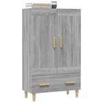 vidaXL Buffet Sonoma gris 70x31x115 cm Bois d'ingénierie