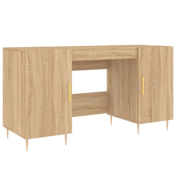 vidaXL Bureau chêne sonoma 140x50x75 cm bois d'ingénierie