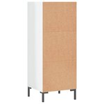 vidaXL Buffet blanc brillant 34 5x32 5x90 cm bois d'ingénierie