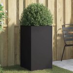 vidaXL Jardinière noir 42x38x75 cm acier laminé à froid
