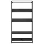 vidaXL Armoire noir 90x50x180 cm bois d’ingénierie
