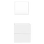 vidaXL Armoire de salle de bain avec miroir blanc bois d'ingénierie