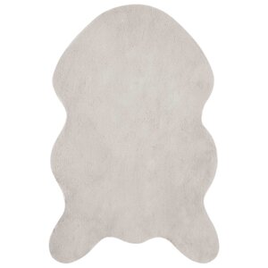 vidaXL Tapis en Fourrure Synthétique de Lapin Olite Beige 60 x 90 cm