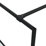vidaXL Paroi de douche Noir 90x195 cm Verre ESG demi-dépoli