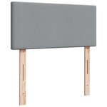 vidaXL Sommier à lattes de lit et matelas Gris clair 90x190 cm Tissu