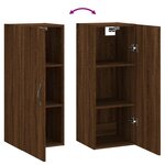 vidaXL Armoire murale chêne marron 34 5x34x90 cm bois d'ingénierie