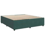 vidaXL Sommier à lattes de lit et matelas Vert foncé 200x200cm Velours
