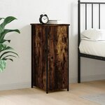 vidaXL Table de chevet chêne fumé 32x42x80 cm bois d'ingénierie