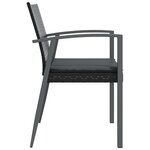 vidaXL Chaises de jardin et coussins lot de 6 noir 56 5x57x83 cm rotin