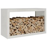 vidaXL Portant de bois de chauffage 100x40x60 cm acier inoxydable