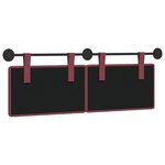 vidaXL Tête de lit suspendue Bordeaux Tissu