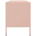 vidaXL Meuble TV rose 100 5x39x50 5 cm acier