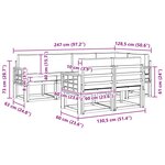 vidaXL Ensemble de canapés d'extérieur 7 pc Blanc et crème Polyester