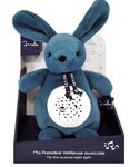 Veilleuse bebe musicale - Lapin dorlotin bleu mineral - Mailou