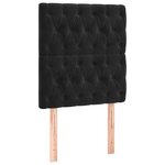 vidaXL Sommier à lattes de lit matelas et LED Noir 90x200 cm Velours