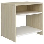 vidaXL Table de chevet Blanc chêne sonoma 40x30x40cm Bois d'ingénierie