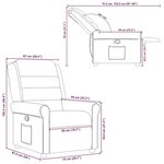 vidaXL Fauteuil inclinable Marron Tissu