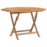 vidaXL Table pliable de jardin 110x110x75 cm bois massif de teck