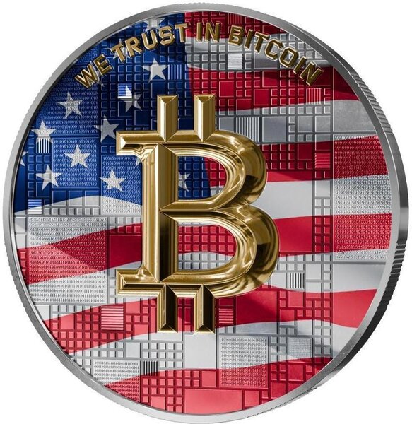 Pièce de monnaie en Argent 1000 Satoshi g 21 Millésime 2025 Bitcoin Nations USA
