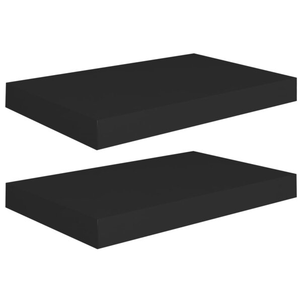 vidaXL Étagères murales flottantes 2 Pièces noir 40x23x3 8 cm MDF