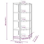 vidaXL Étagère d'angle à 5 niveaux Bleu Acier et bois d'ingénierie