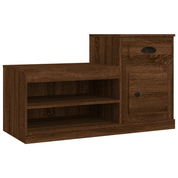 vidaXL Armoire à chaussures chêne marron 100x42x60cm bois d'ingénierie