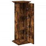 vidaXL Piédestal avec rangement chêne fumé 31x30x90 cm bois ingénierie