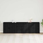 vidaXL Buffet Chêne noir 240 x 33 x 70 cm Bois d'ingénierie