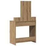 vidaXL Table de Toilette avec tiroir Chêne artisanal 79 x 41 x 140 cm