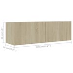 vidaXL Ensemble de meuble TV 2 Pièces Chêne sonoma Bois d'ingénierie