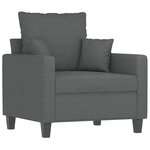 vidaXL Fauteuil Gris foncé 60 cm Tissu
