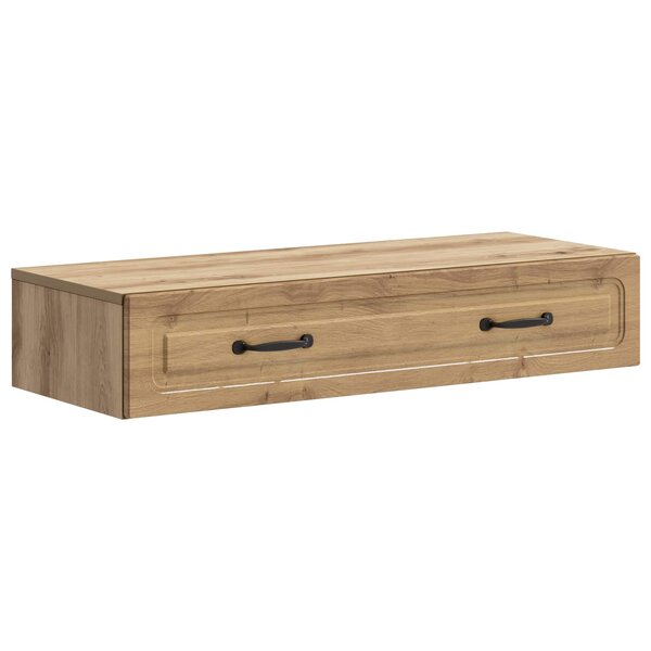 vidaXL Table d'appoint murale Chêne artisanal 87 5 x 34 5 x 17 cm