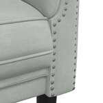 vidaXL Canapé à 3 places gris clair velours