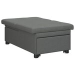 vidaXL Canapé-Lit Gris foncé 194 x 67 x 37 cm tissu