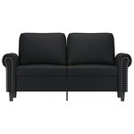 vidaXL Canapé à 2 places Noir 120 cm Similicuir