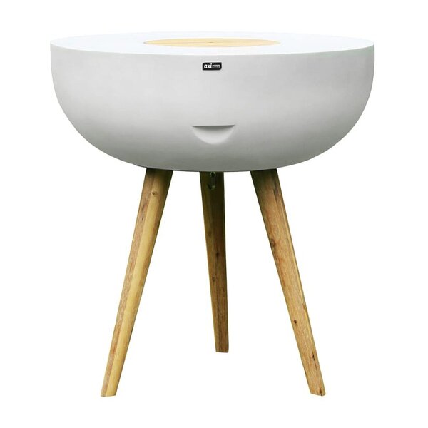 Table Brandon pierre calcaire 2-en-1 blanc