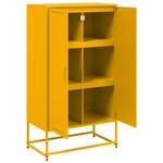 vidaXL Buffet haut jaune moutarde 68 5x38 5x123 5 cm acier