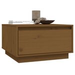 vidaXL Table basse Marron miel 55x56x32 cm Bois massif de pin