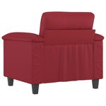 vidaXL Fauteuil Rouge bordeaux 60 cm Similicuir