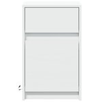 vidaXL Armoire de chevet avec lumières LED blanc bois d'ingénierie