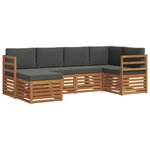 vidaXL Ensemble de canapé d'angle 6 Pièces Naturel et Anthracite