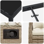 vidaXL Ensemble de jardin 3 pièces Beige en Poly Rattan