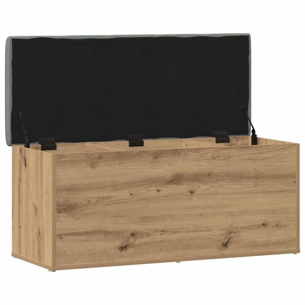 vidaXL Banc de rangement chêne artisanal 102x42x45cm bois d'ingénierie