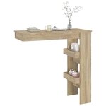 vidaXL Table bar murale Chêne Sonoma 102x45x103 5 cm Bois d'ingénierie