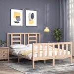 vidaXL Cadre de lit sans matelas 140x200 cm bois massif de pin