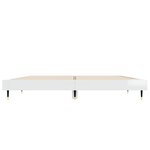 vidaXL Cadre de lit sans matelas blanc brillant 140x190 cm