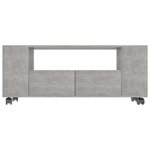 Vidaxl meuble tv gris béton 120x35x48 cm bois d'ingénierie