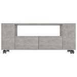 vidaXL Meuble TV Gris béton 120x35x48 cm Bois d'ingénierie